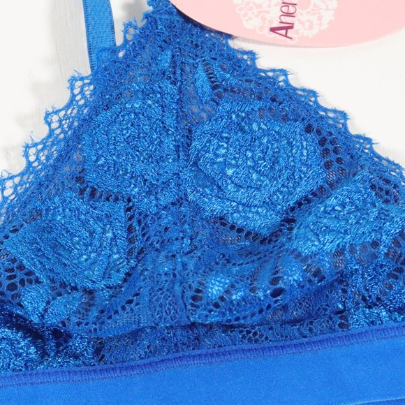 NWT Anemone Unlined Bralette in Bright Blue - Picture 3 of 10
